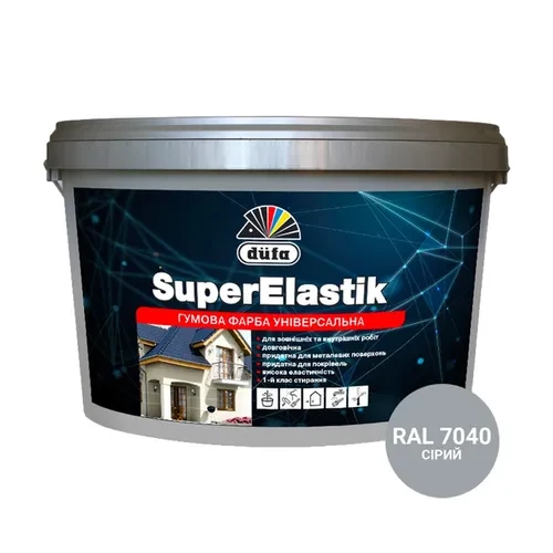 Краска резиновая Dufa SuperElastik 3.5кг RAL7040 серая Краска резиновая Dufa SuperElastik 3.5кг RAL7040 серая