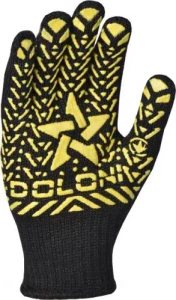 Перчатки DOLONI трикотажные со звездой черные 562