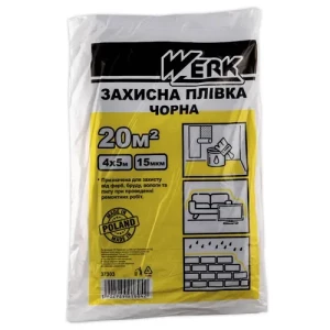 Пленка защитная WERK 4*5м 15мкм черная 37303